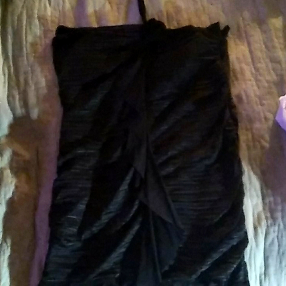 Black Party maxi dress with ruffles